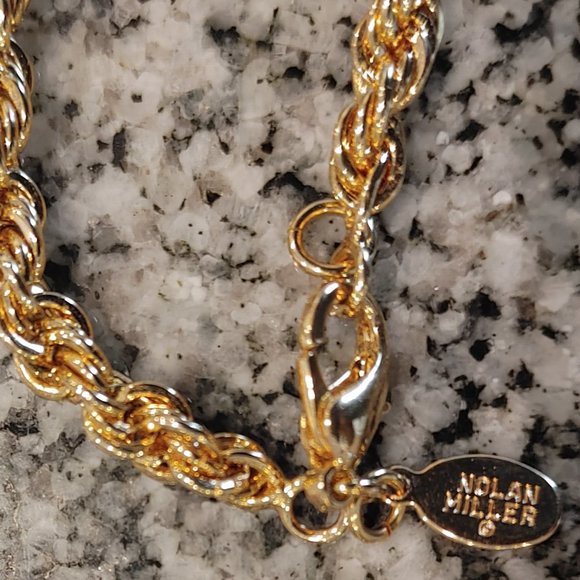 Nolan Miller Necklace Chunky Neck-Chain with Back Clasp, Signed. Long chain. - Picture 2 of 16